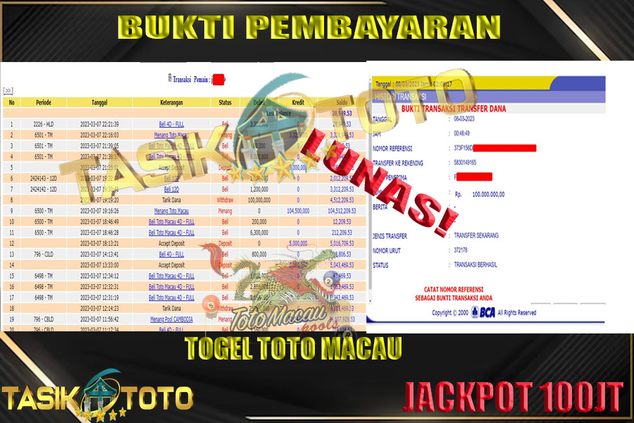 Bukti Jp Tasik Toto 