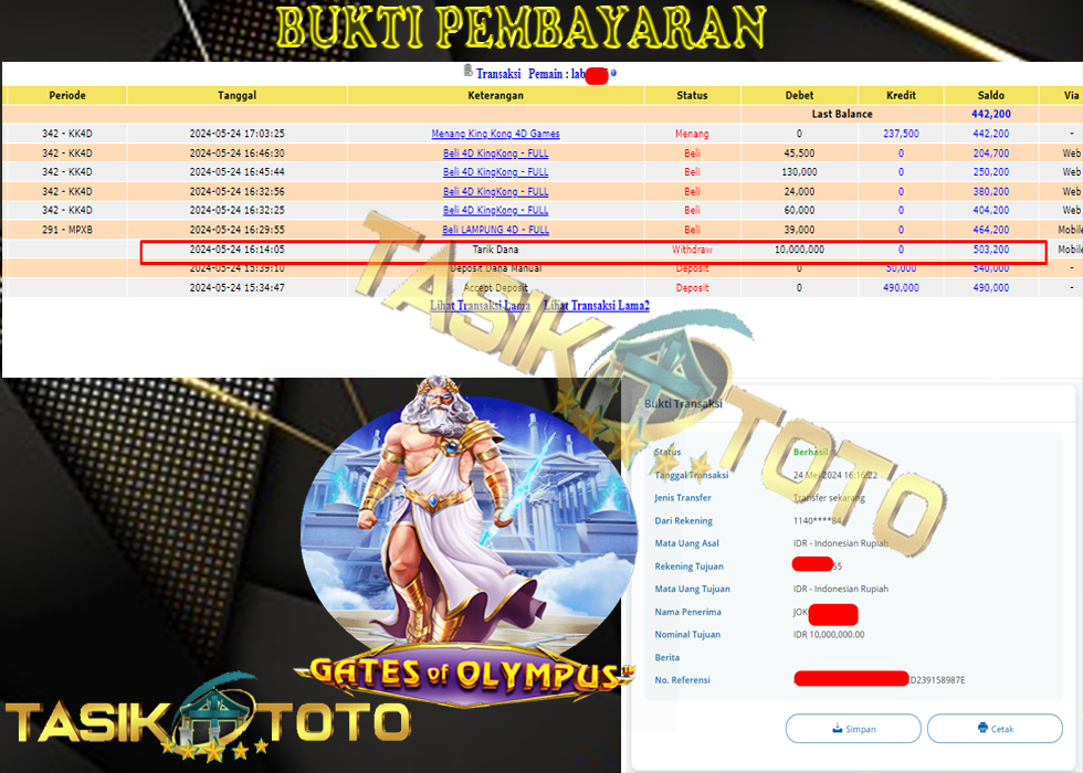 Bukti Jp Tasik Toto 